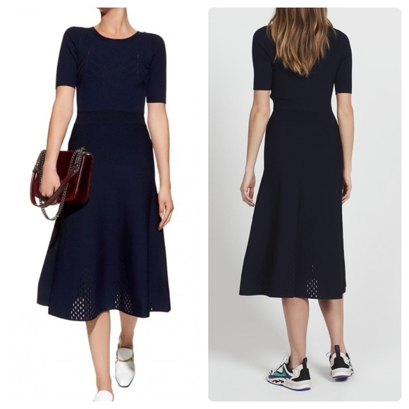 SANDRO Brunella Dress in Navy Blue - 2/4 - Picture 1 of 16